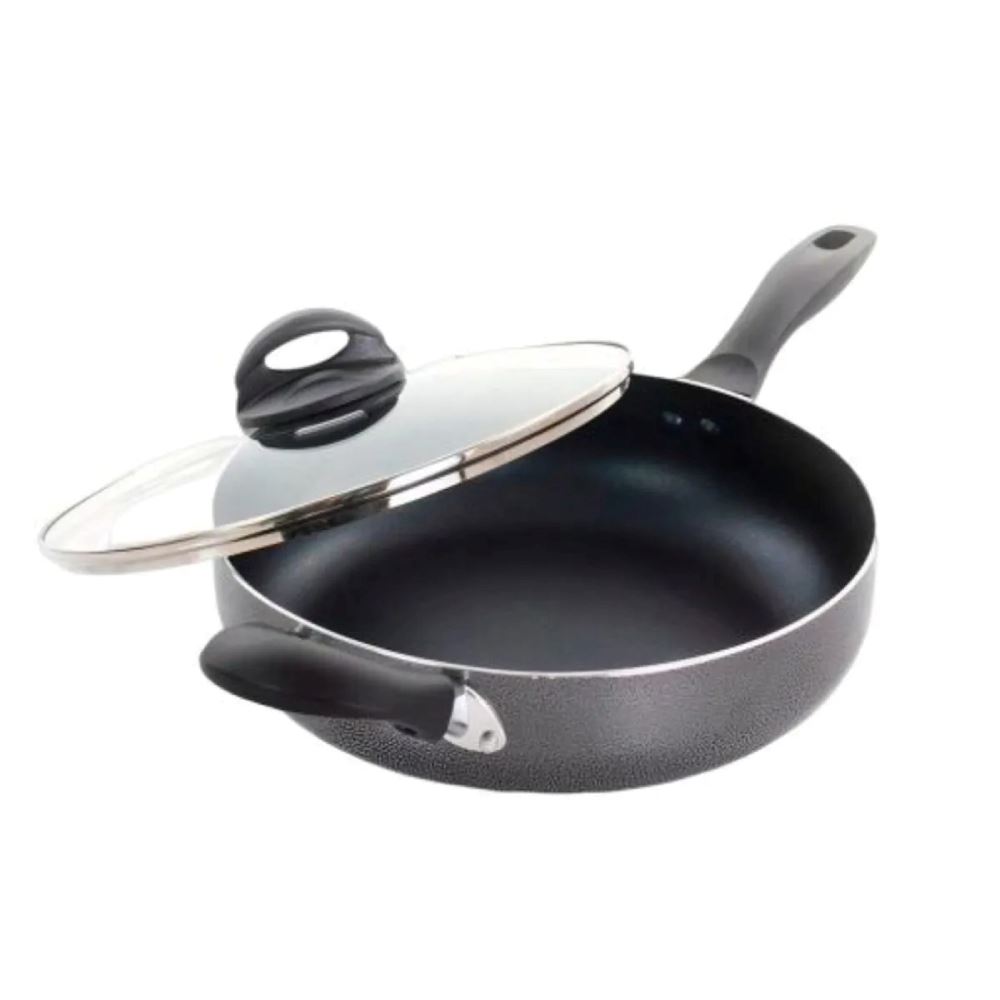 Sartén Oster® Antiadherente 4.7L con Tapa CLAIRBORNE Gris 75665 02