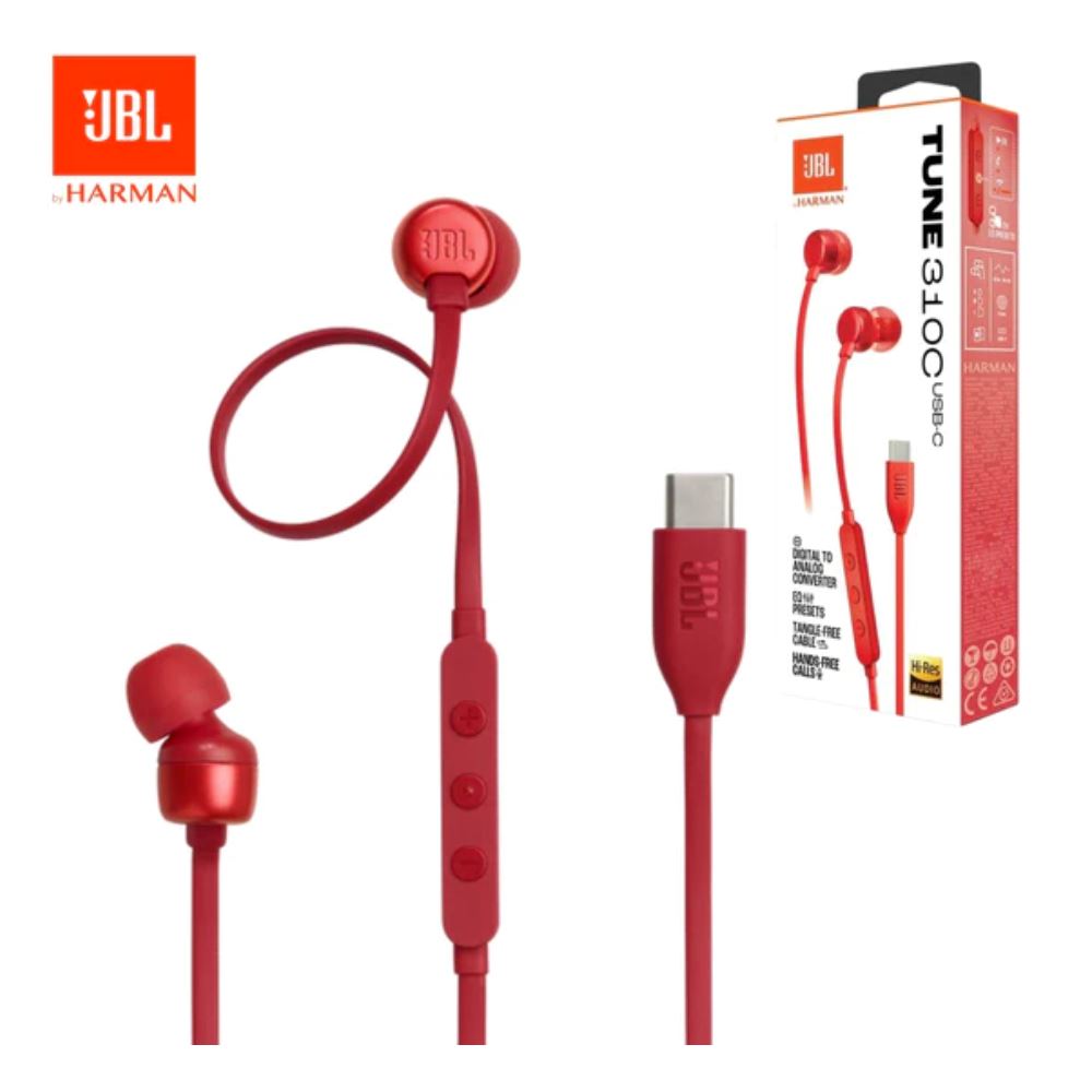 FU JBL Audifonos USB-C HI-RES Extra Bass + Ecualizador Tune 310C