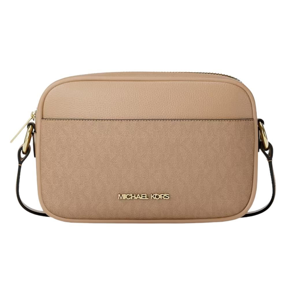 CARTERA CROSSBODY MICHAEL KORS JET SET TRAVEL SMALL SIGNATURE - CAMEL