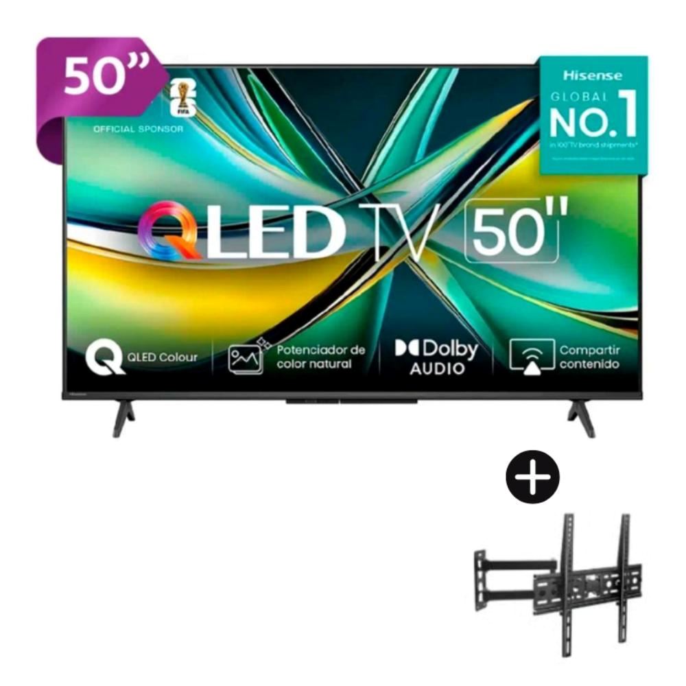 Televisor Hisense 50" Qled FHD Smart - 50Q4SV + Rack