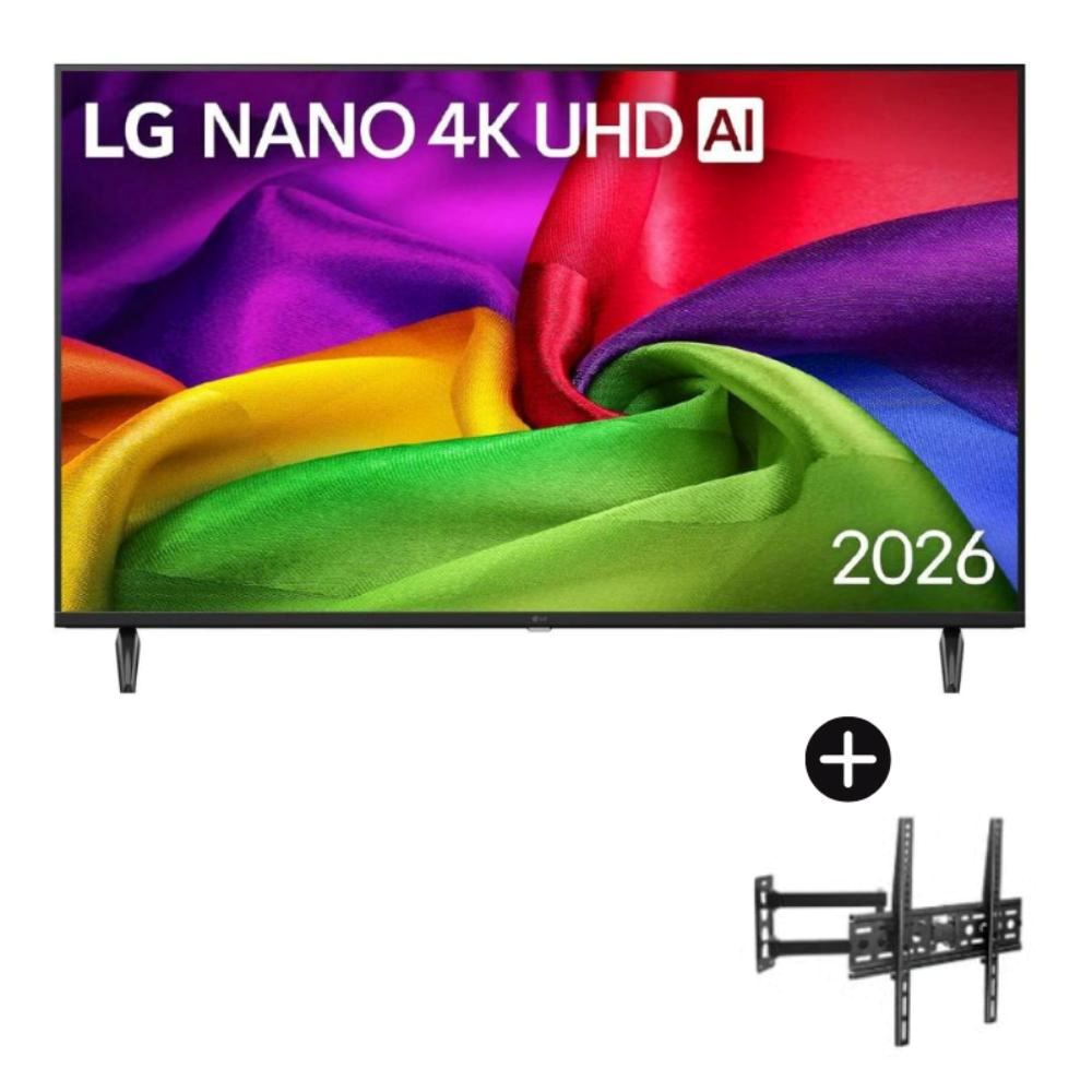Televisor LG 43" NANO 4K UHD AI Smart TV 2026 - 43NU800BPSC + Rack