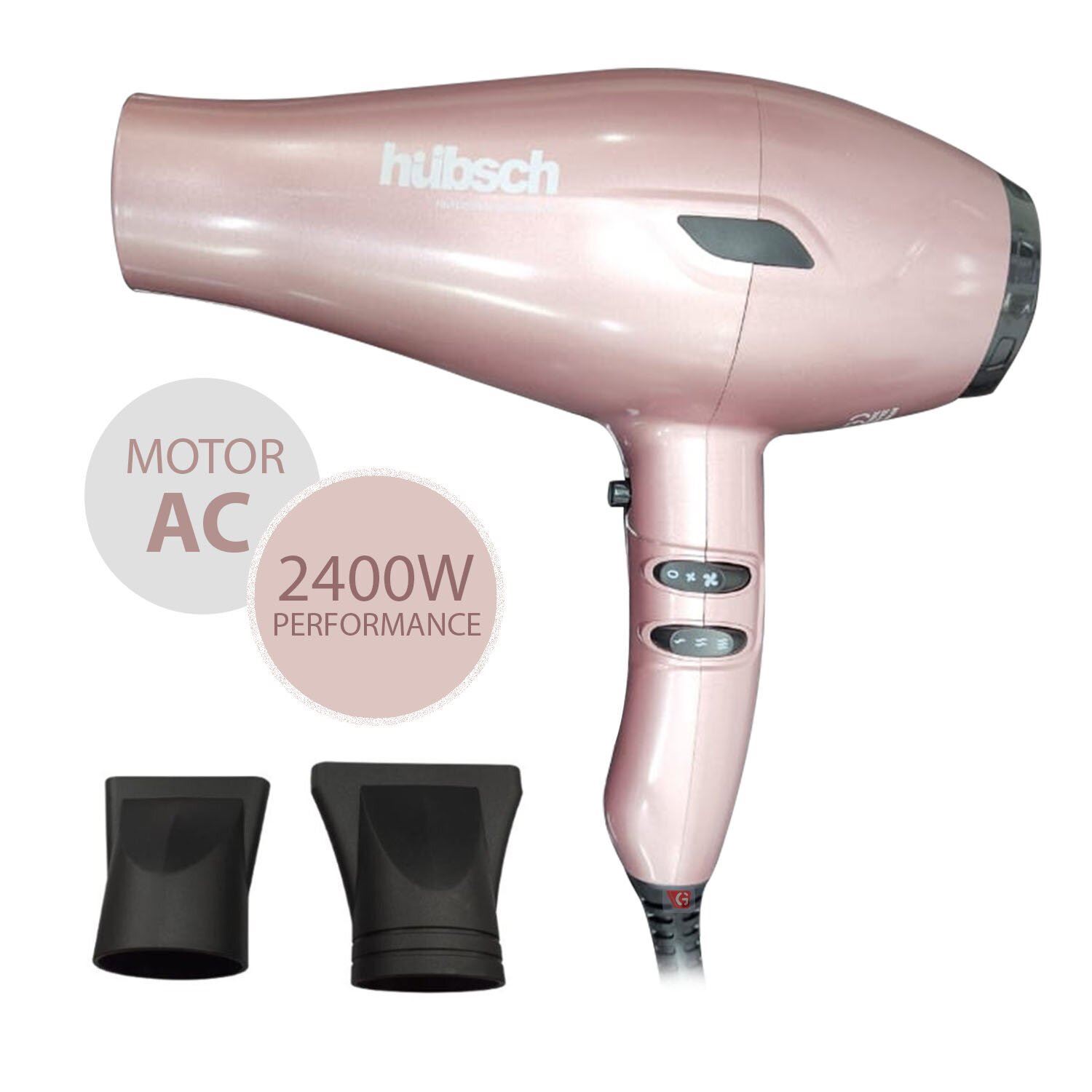 Secador de Cabello AC 2400W HUBSCH Rosado