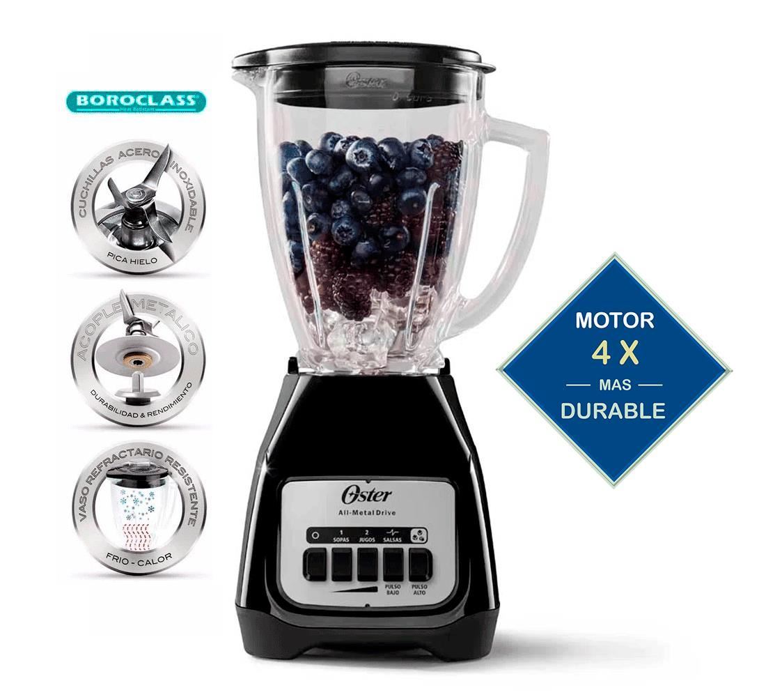Licuadora 2Vel + Pulso Vaso de Vidrio 1.5Lt BLSTKAG-BPB