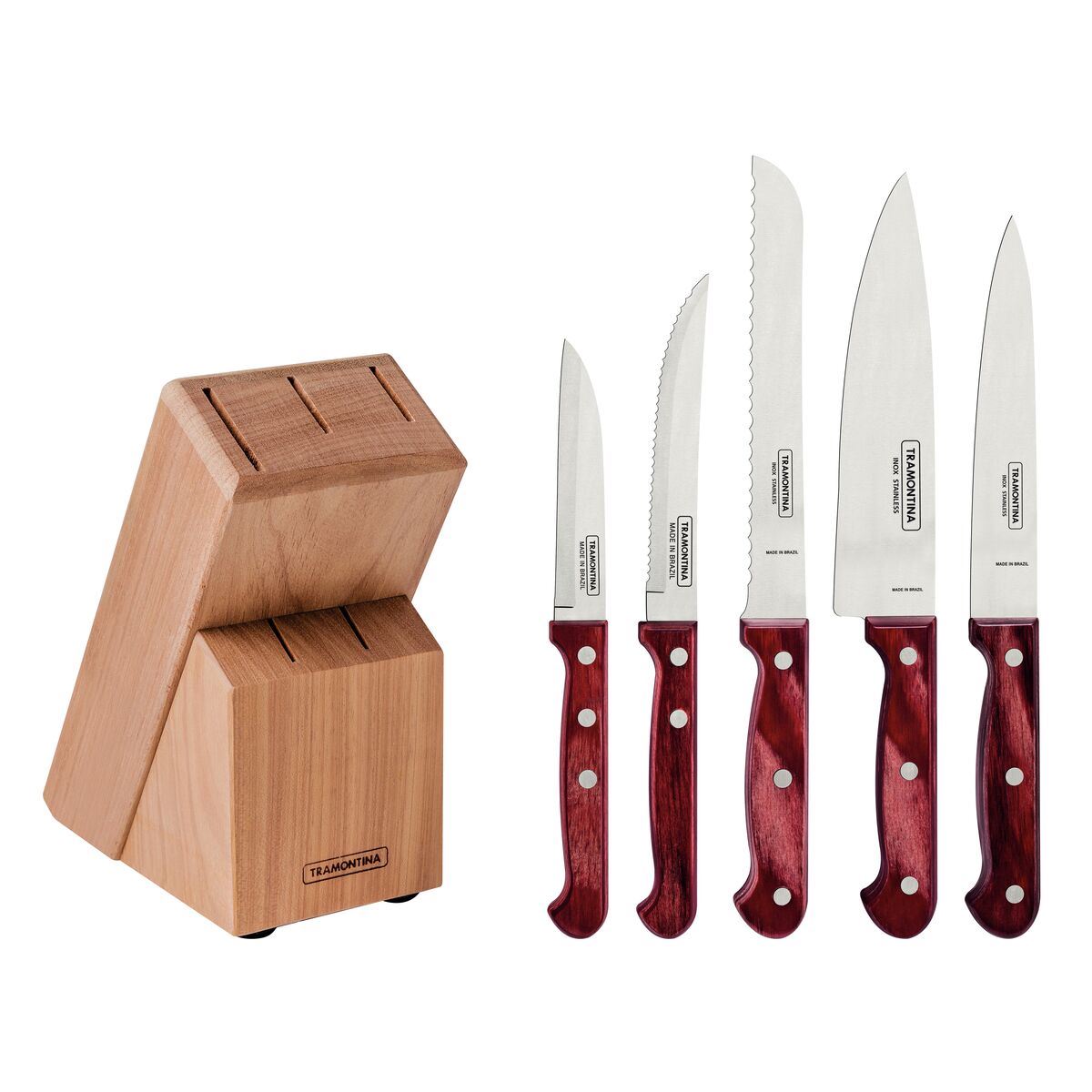 Set de Cuchillos Tramontina Polywood 6 Piezas - 21199783