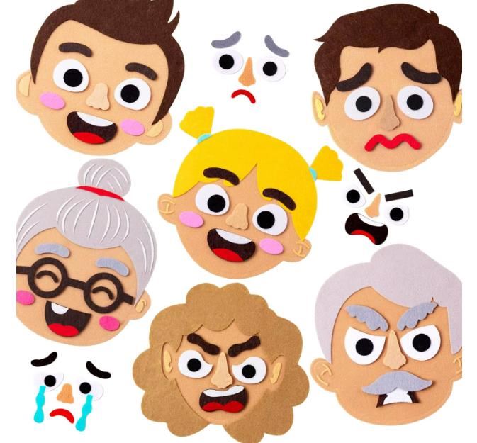Juego de Caritas en Tela para Niños - Explora Emociones Jugando