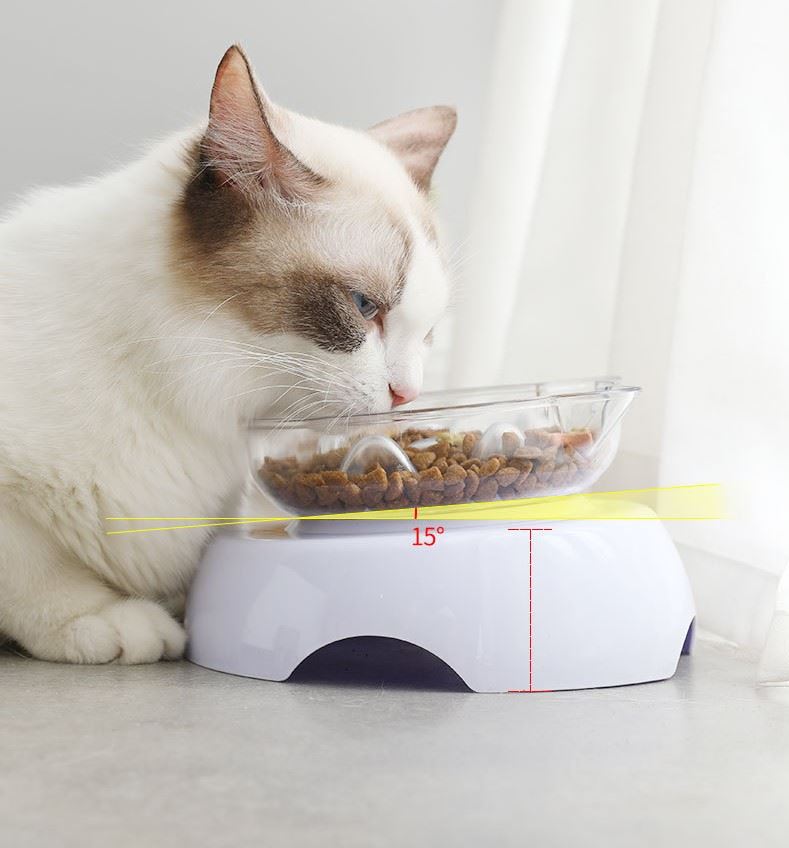 PLATO ELEVADO ANTIESTRÉS PARA AGUA O COMIDA MASCOTAS