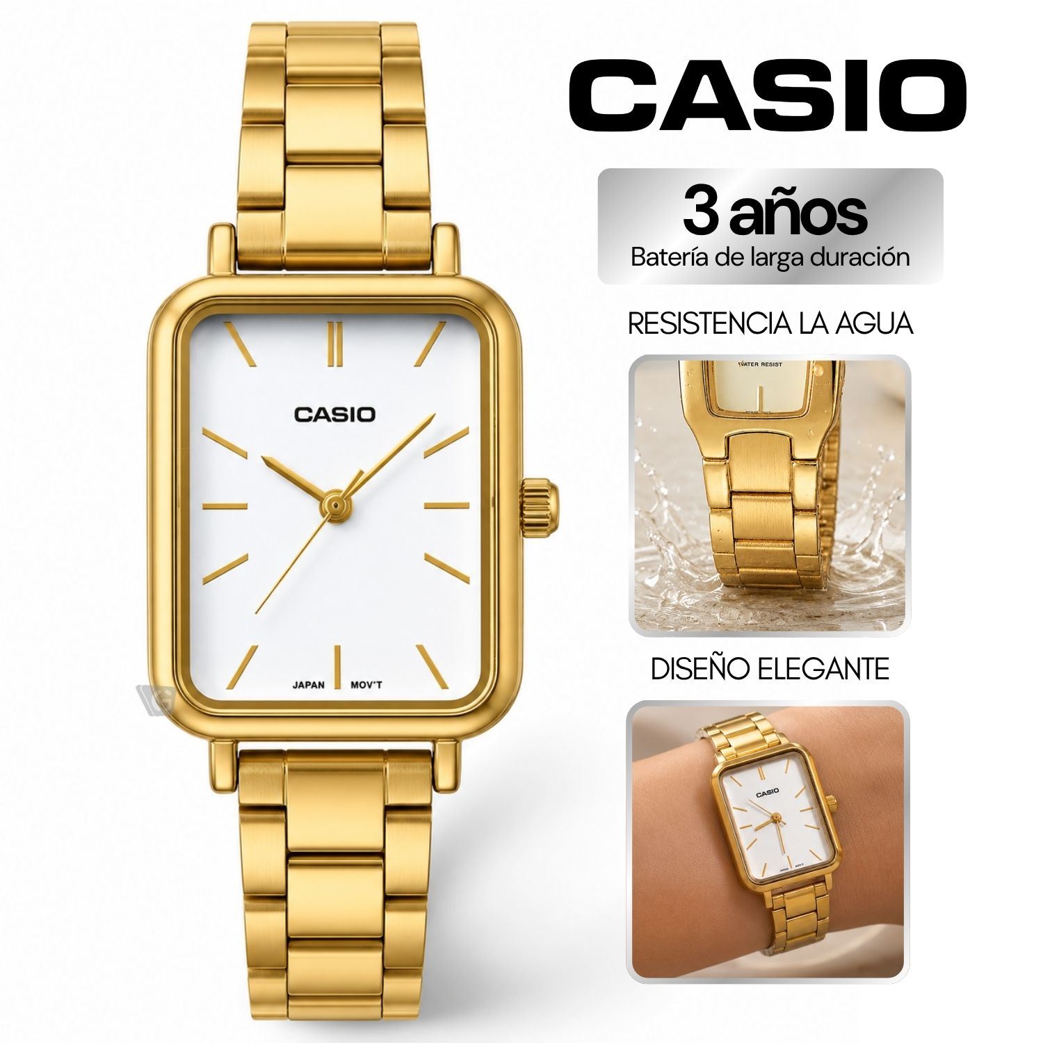 Reloj Casio Para Mujer LTP-V009G-7E / Dorado / Talla única