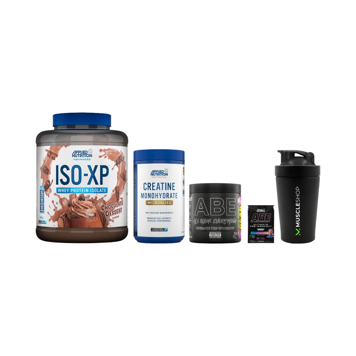 Proteína Aislada ISO-XP 1.8 kg. + Creatina 1 kg. + ABE 315 gr.
