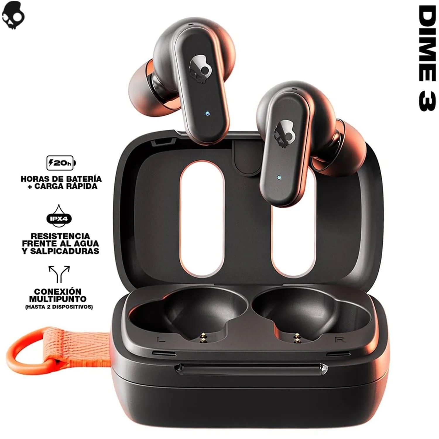 Skullcandy Dime 3 Audífonos Mini Bluetooth 5.3 True Wireless 20 Horas