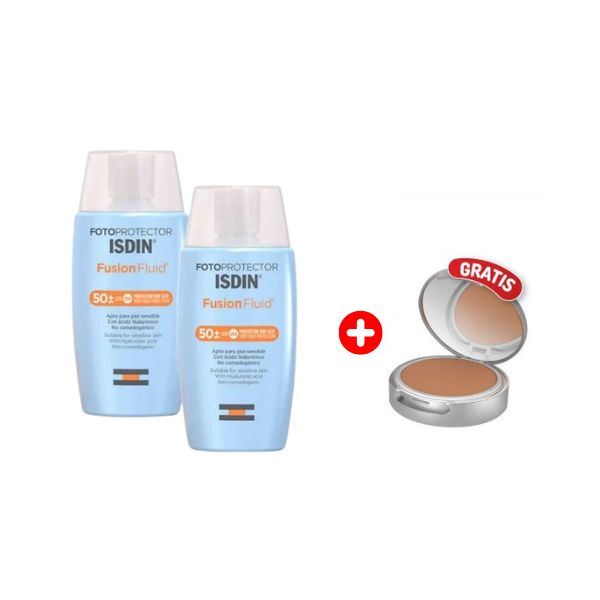 Dúo Pack Isdin Fotoprotector 50+ Fusion Fluid - Frasco 50 ML