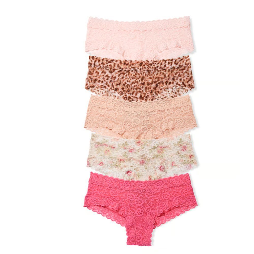 CALZON ENCAJE VICTORIA’S SECRET PACKX5 ROSA T-L