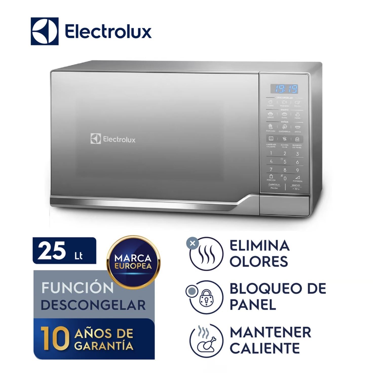 Horno Microondas de 25 Litros Electrolux EMDO25S2GSRUG 900W