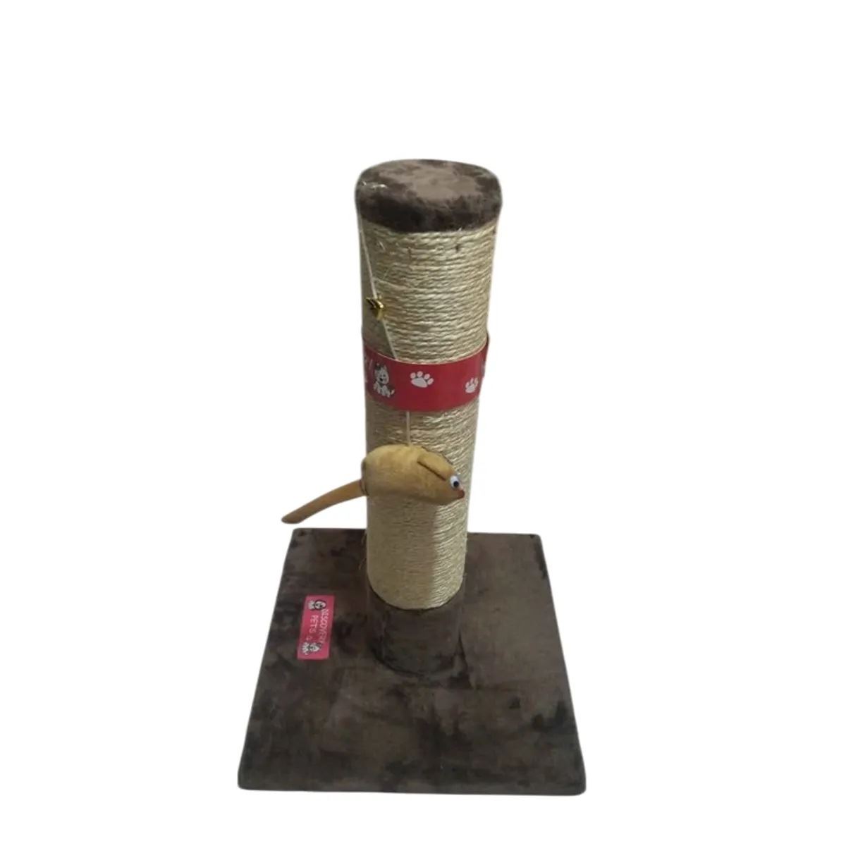 Poste rascador para mascotas gato de 1 nivel marrón