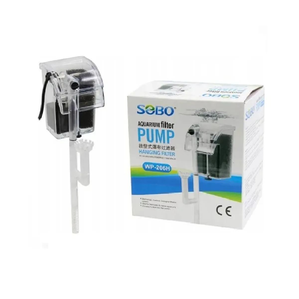 Filtro tipo mochila para peceras y acuarios marca SOBO modelo WP-206H