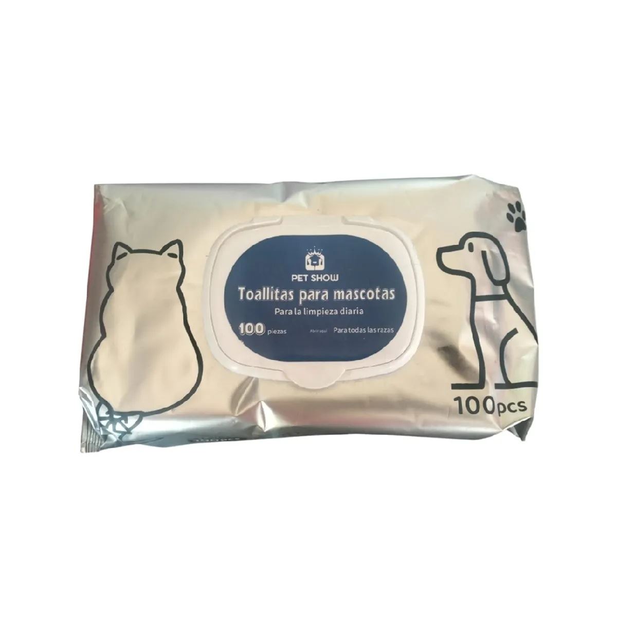 Toallas húmedas para mascotas perros y/gatos x 100 unidades
