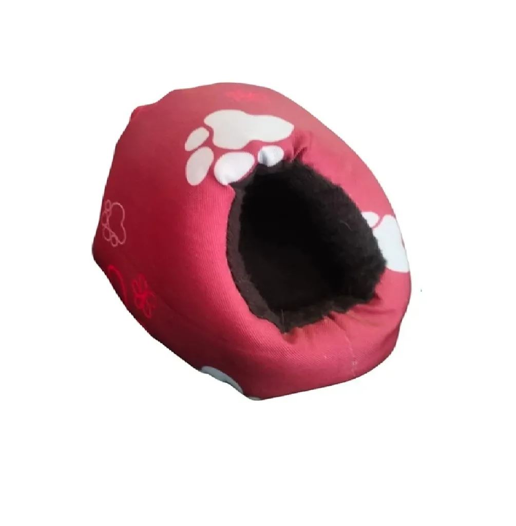 Casa Tipo Cueva Abrigadora Para Hámster Guinda