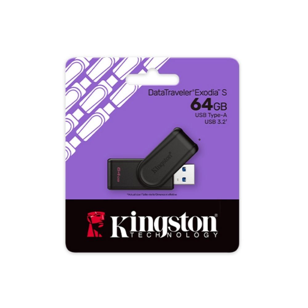 MEMORIA USB KINGSTON EXODIA S 64GB NEGRO