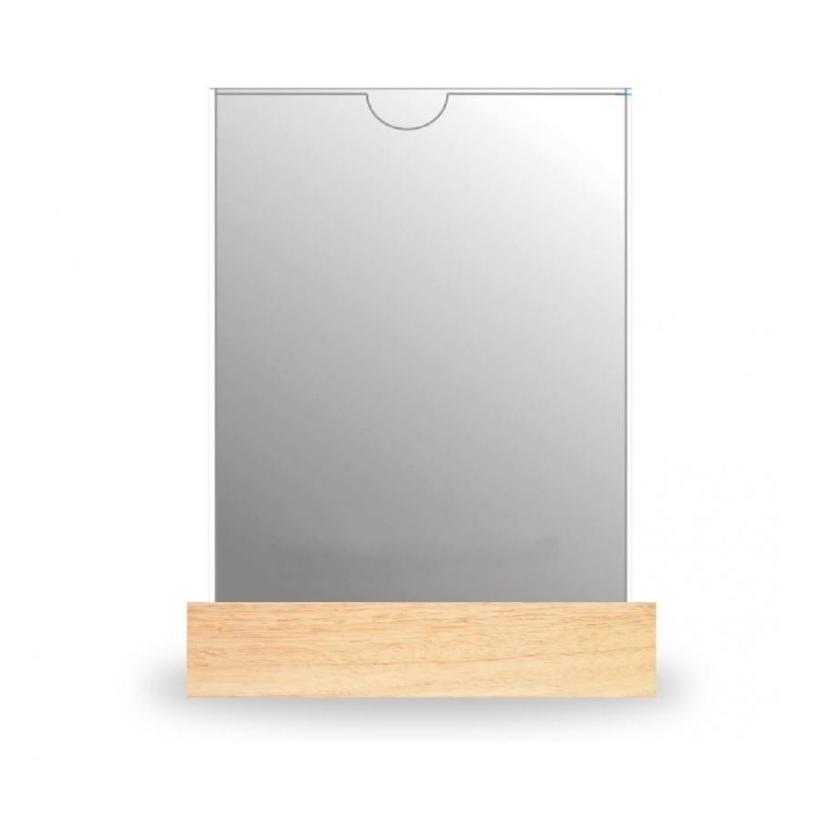 Portapapel de Acrilico A4 Vertical con Base de Pino