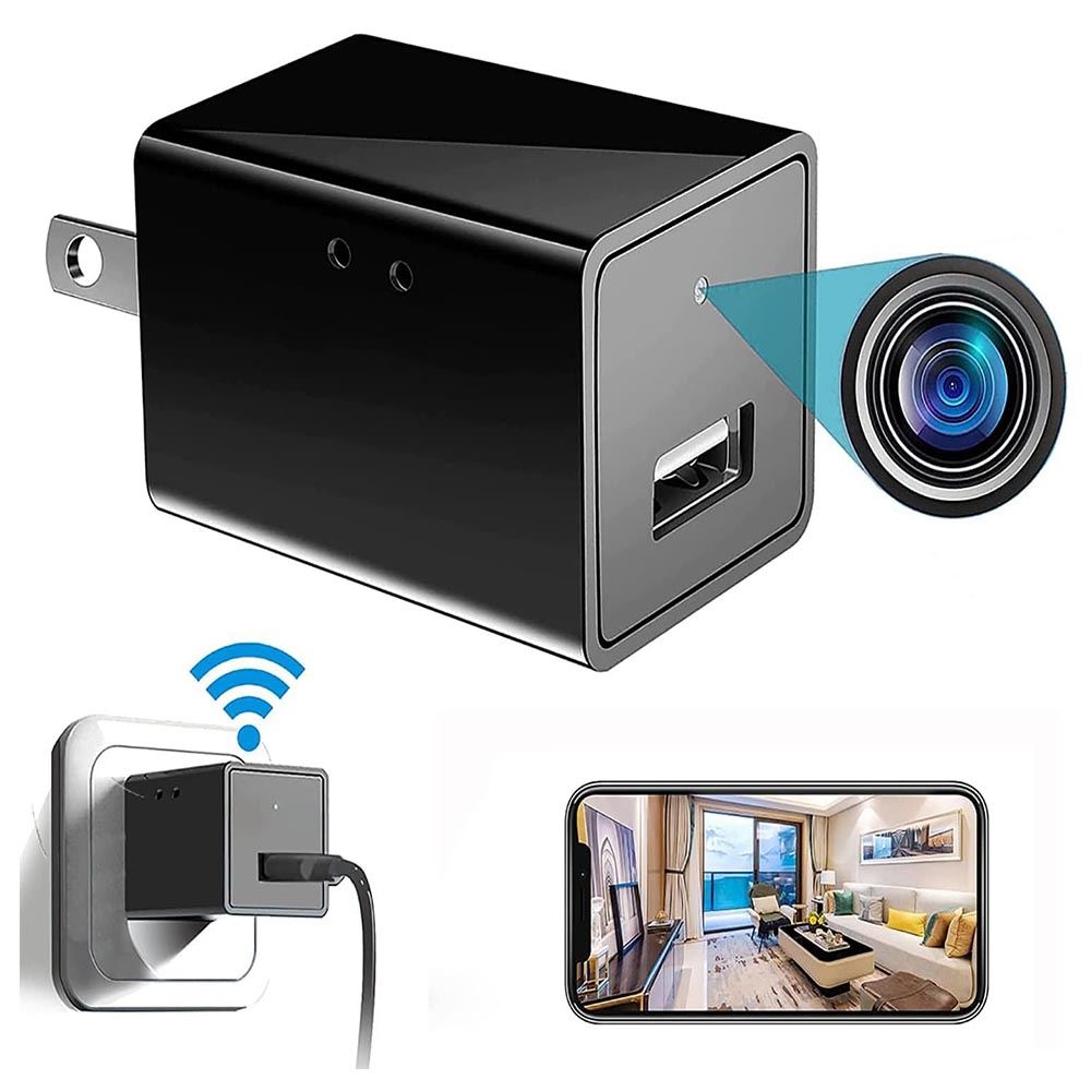 CAMARA ESPIA USB CARGADOR WIFI TIEMPO REAL MICROSD FOTOS, VIDEO FULLHD