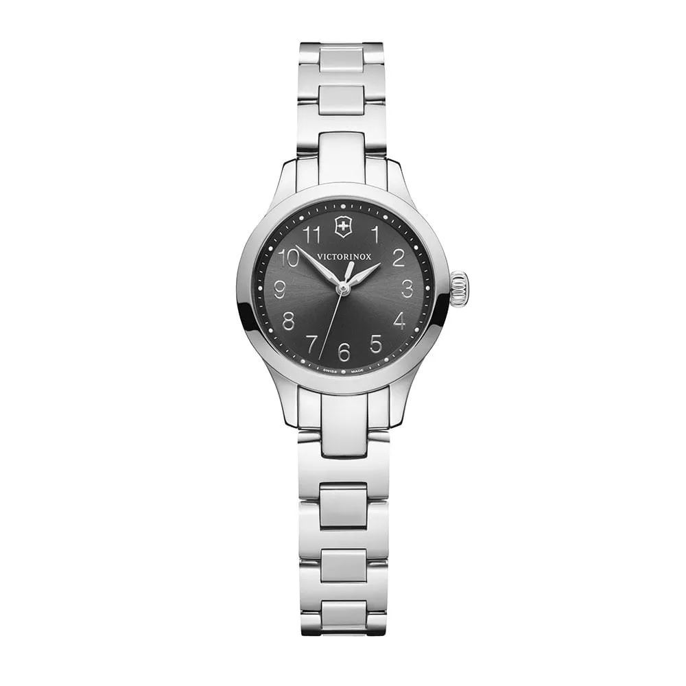 Reloj Alliance XS correa de acero inoxidable, dial blanco, Victorinox