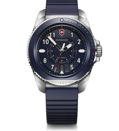 Reloj Journey 1884 dial azul, correa caucho, Victorinox