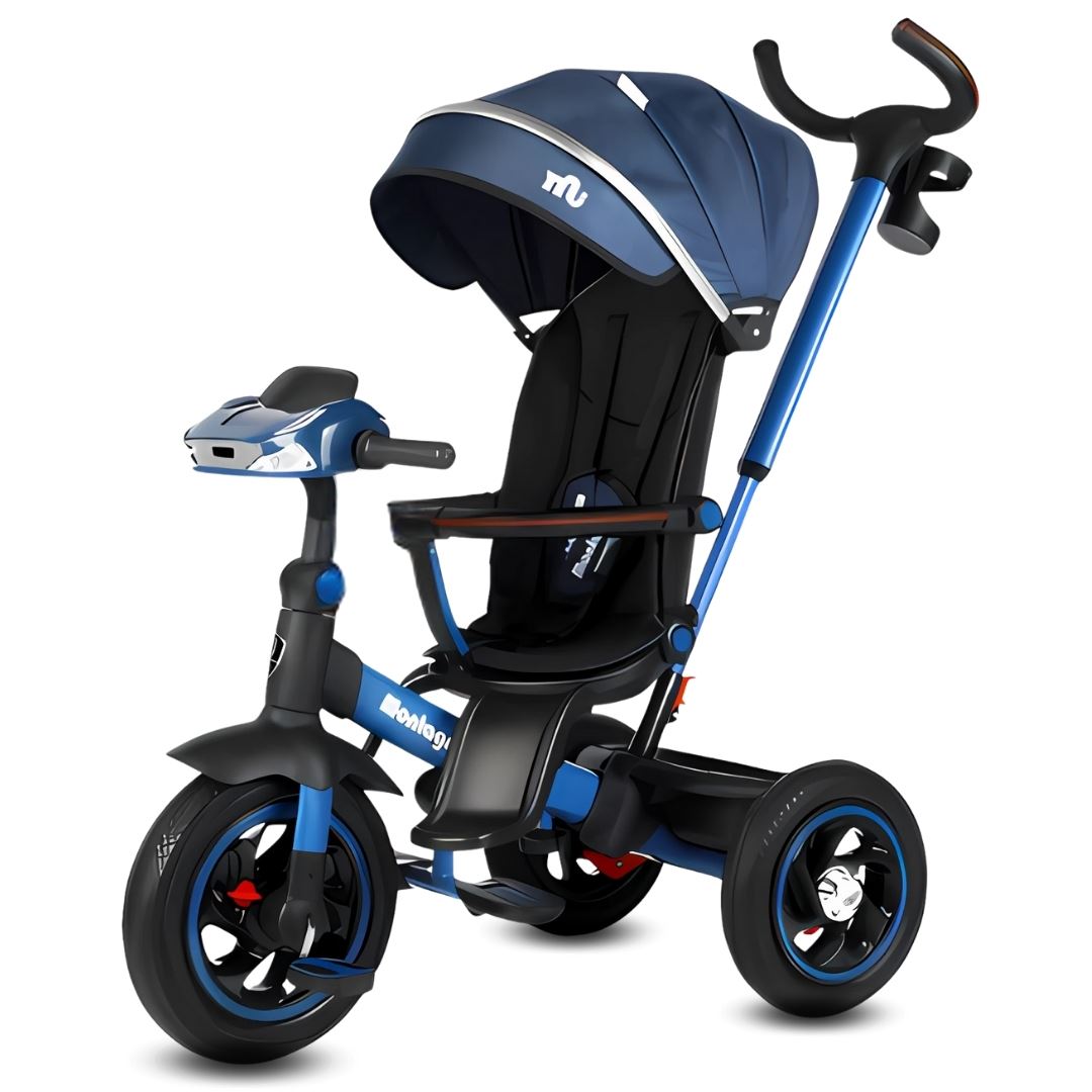 Triciclo Guiador Musical 3 en1 «BUMER» Blue