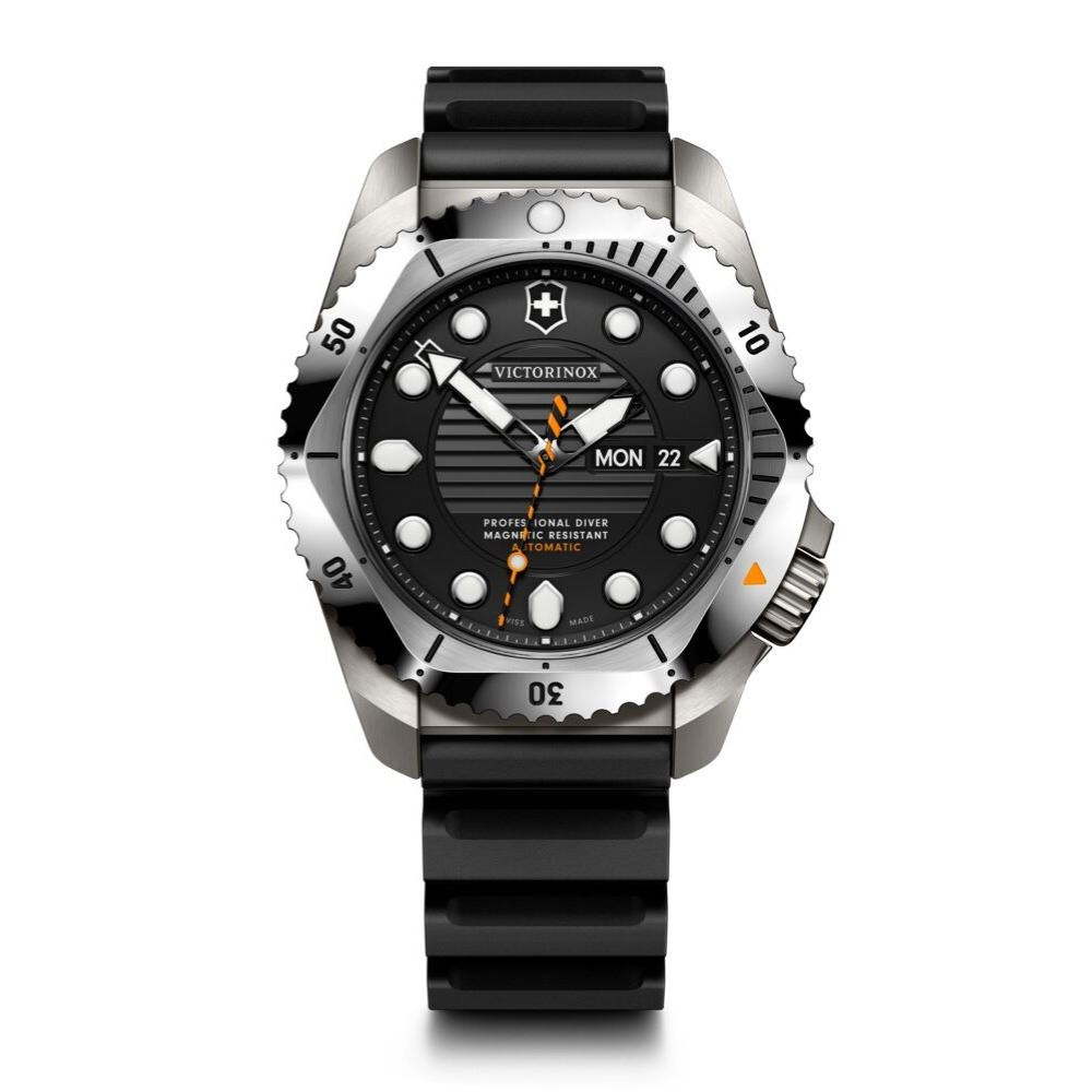 Reloj Dive Pro Automático 43 Correa de Caucho Negra Dial Negro Victorinox