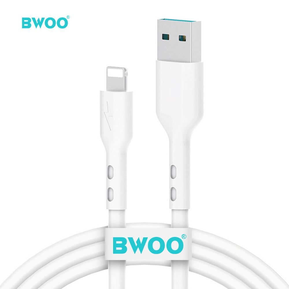 CABLE DE DATOS FLEXIBLE RAPIDA USB-A LIGHTNING 600MB 1MT BO-X172L BWOO