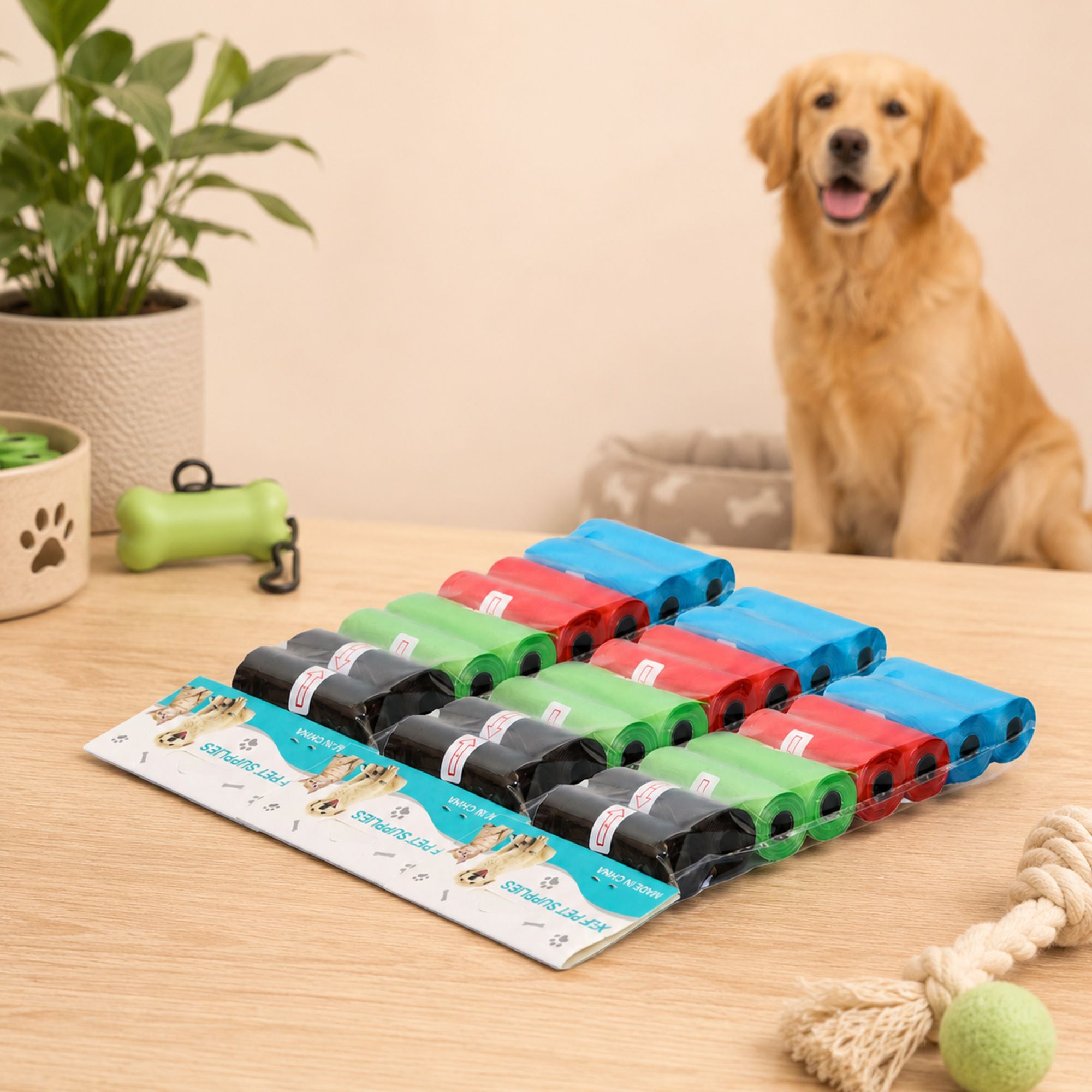 24 ROLLOS DE BOLSAS SANITARIAS PARA DESECHOS DE PERRO