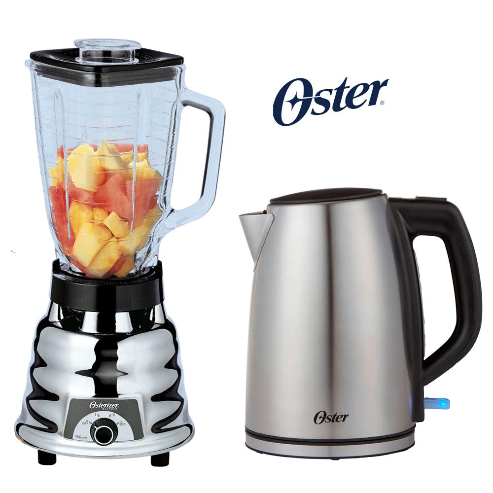 Combo Licuadora Clasica Oster 250-22 + Hervidor de acero BVSTKT673SS