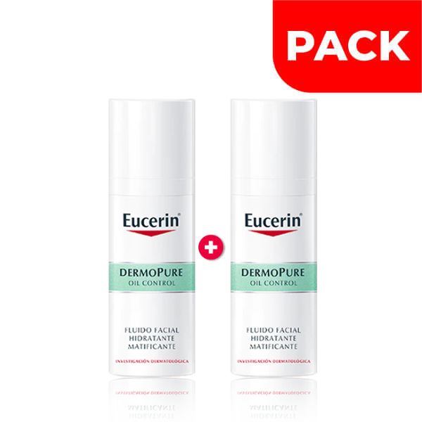 Dúo Pack Eucerin Dermopure Fluido Facial Hidratante Matificante - Frasco 50 ML