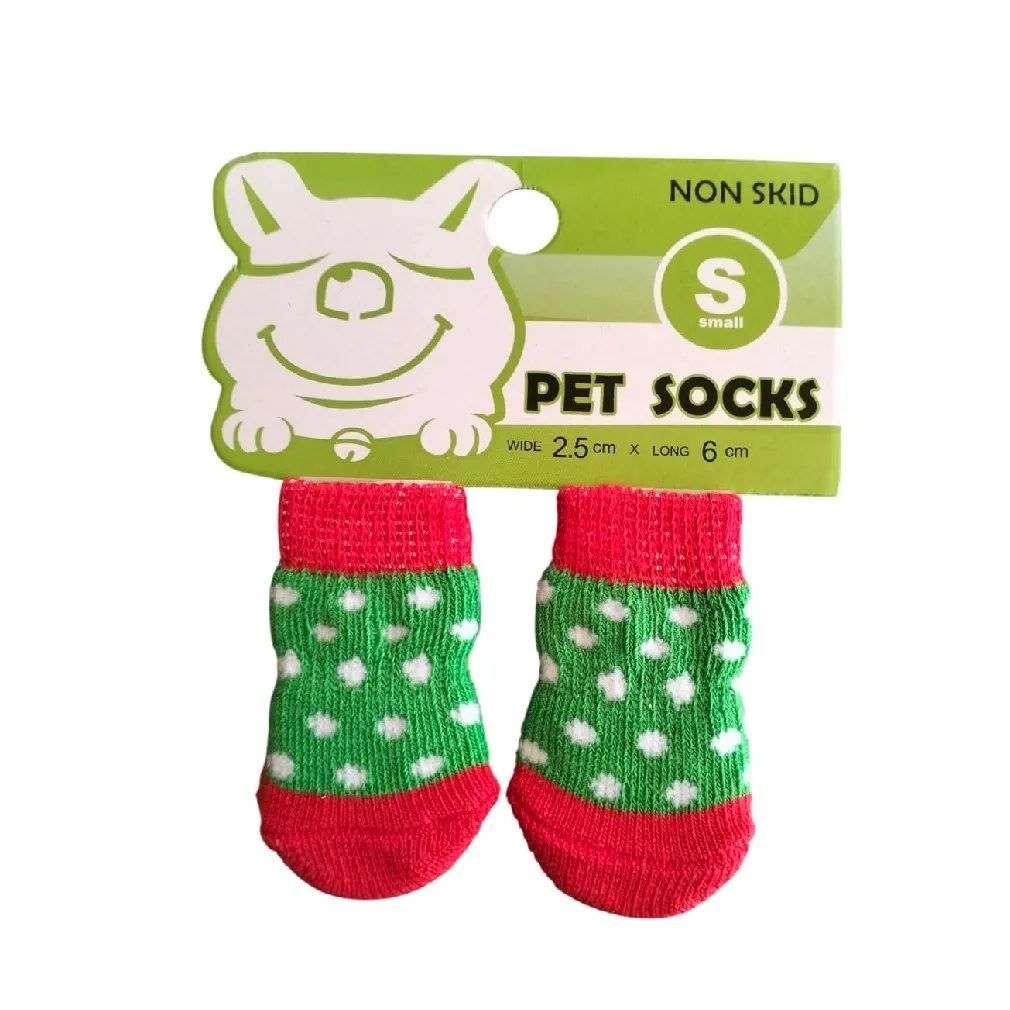 Medias Antideslizantes De Algodón Para Mascotas Perros Y Gatos Talla S