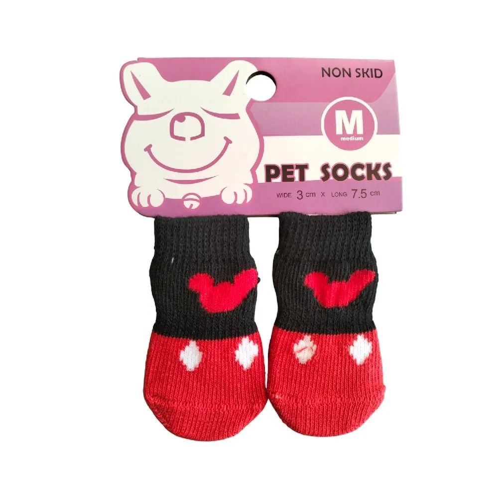 Medias Antideslizantes De Algodón Para Mascotas Perros Y Gatos Talla M