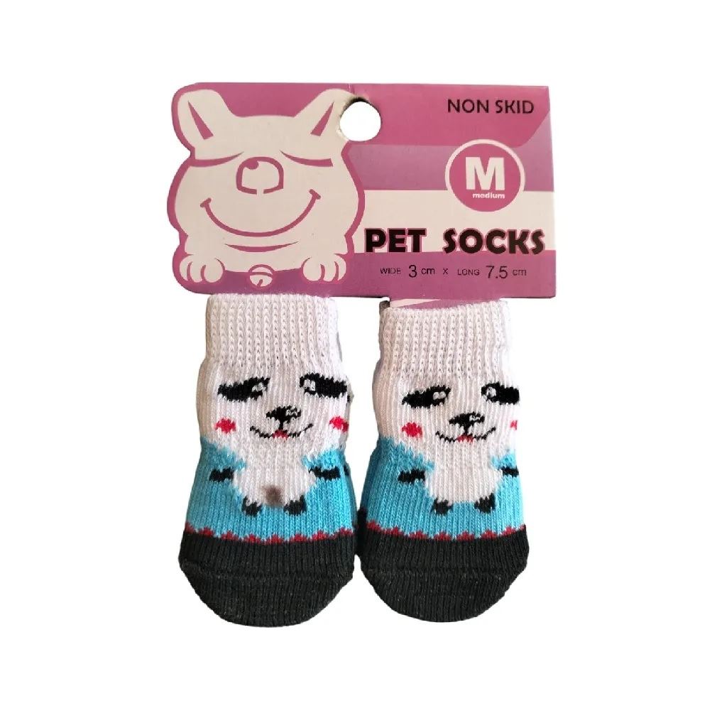 Medias Antideslizantes De Algodón Para Mascotas Perros Y Gatos Talla M