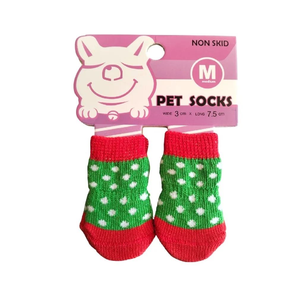 Medias Antideslizantes De Algodón Para Mascotas Perros Y Gatos Talla M