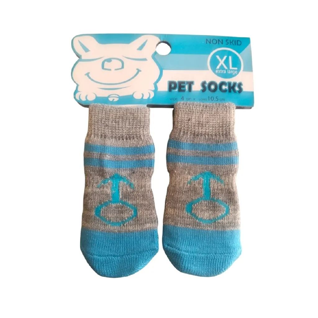 Medias Antideslizantes De Algodón Para Mascotas Perros Y Gatos Talla XL