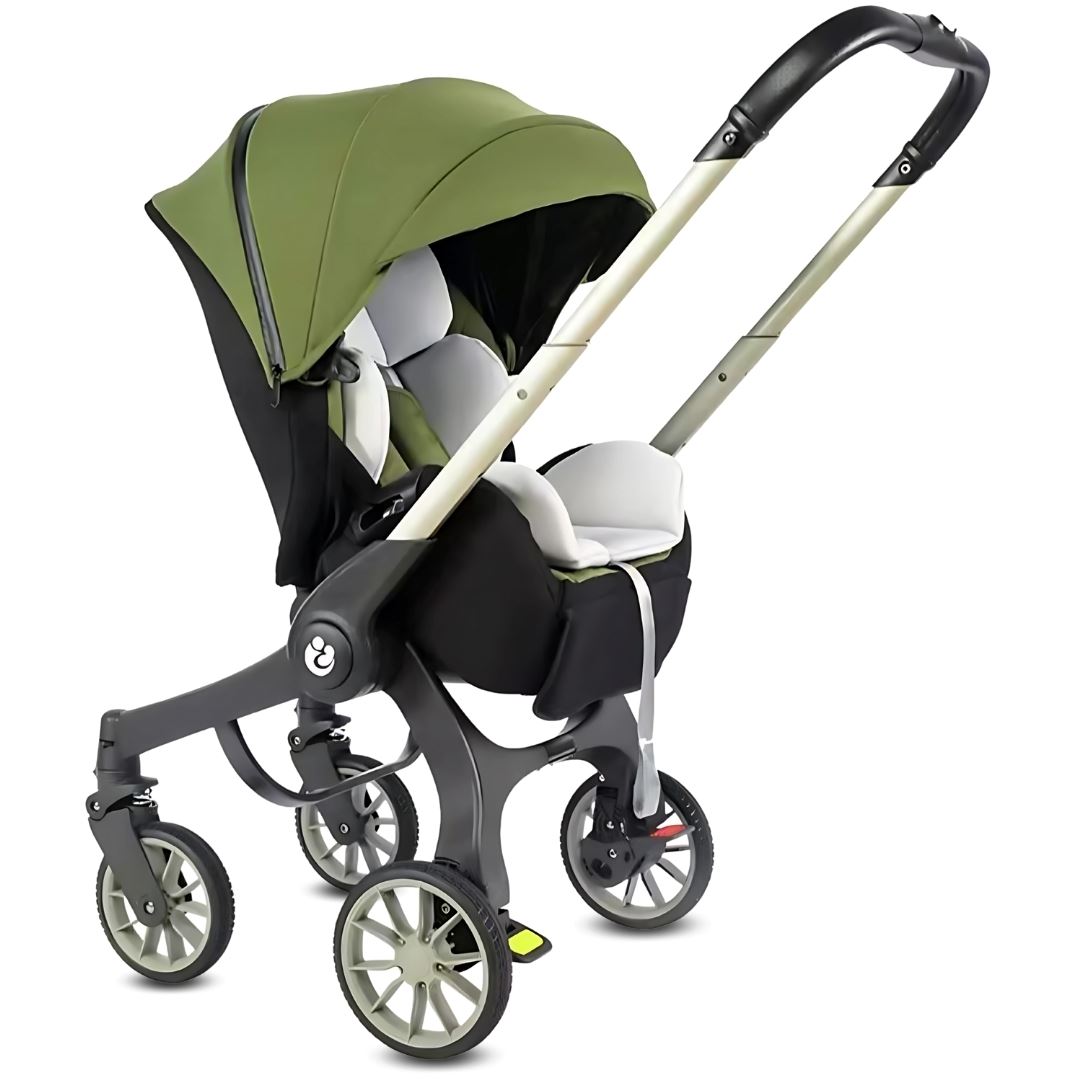 Coche Carriola Mecedora 3 en 1 «DUNKIN II» de Lujo Green