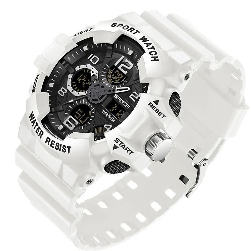 Reloj Deportivo SANDA 3168 Resina Análogo-Digital Blanco