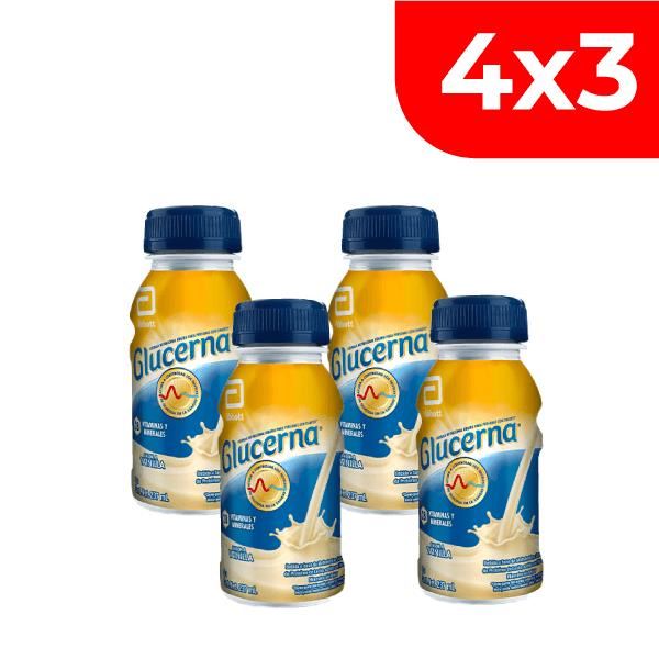 4x3 Glucerna Líquido Sabor Vainilla - Frasco 237 ML