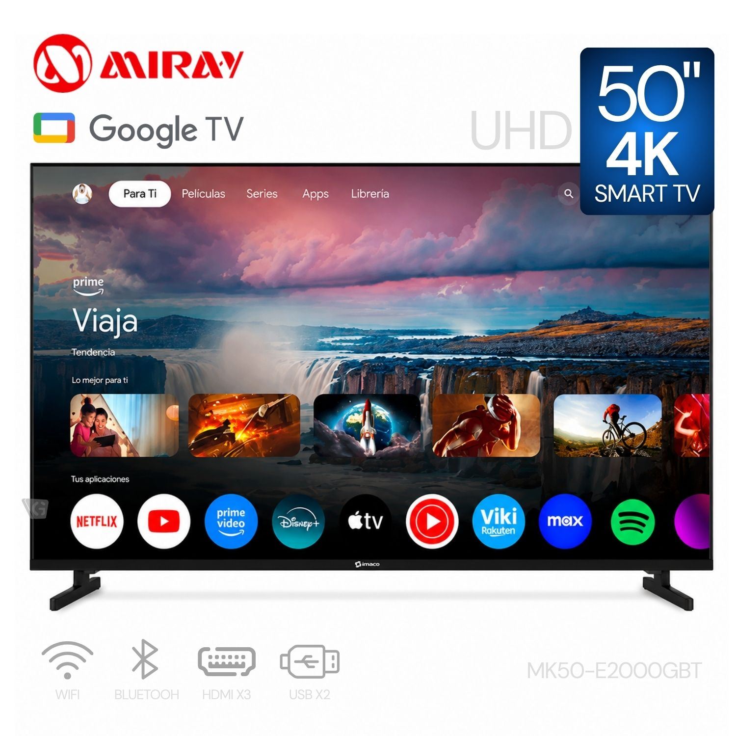 Televisor Miray Google TV LED 4K UHD 50 MK50-E2000GBT