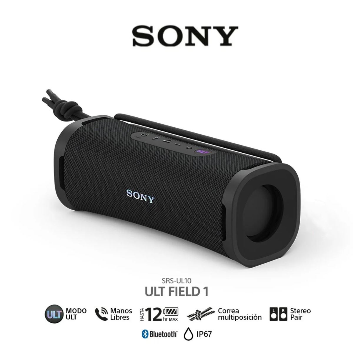 Parlante SONY Bluetooth SRS-ULT10 Portátil ULT FIELD 1 Negro
