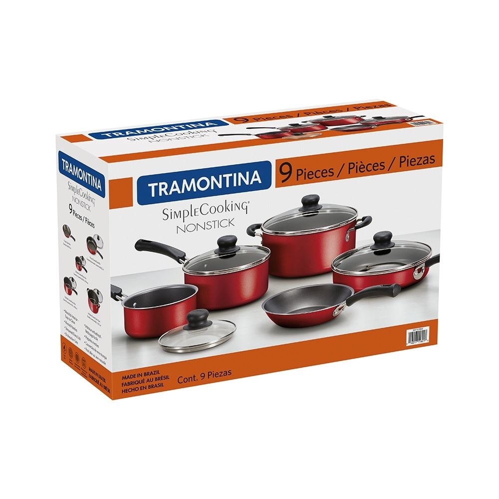 Juego de Ollas Tramontina T-USA de 9PZAS