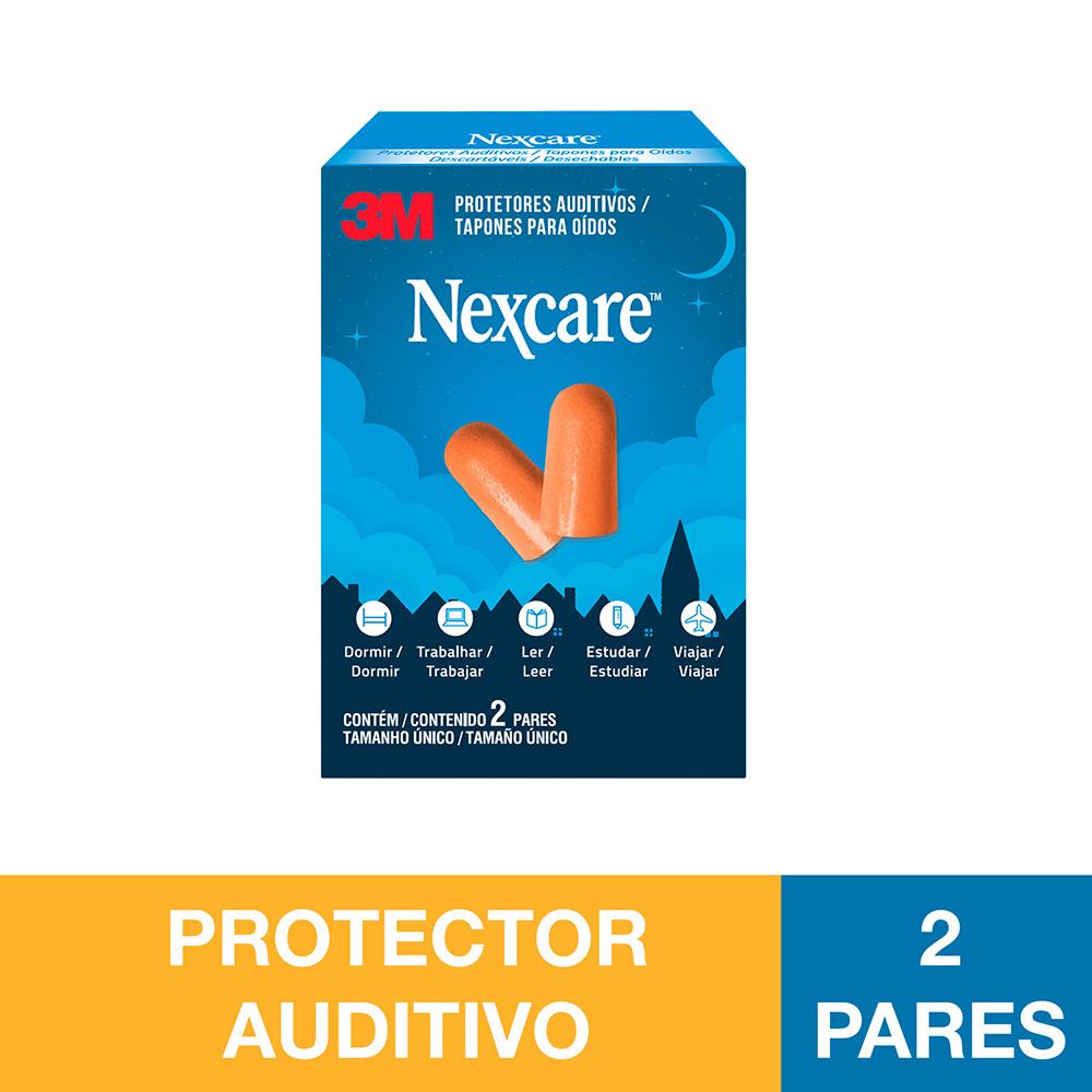 Tapones Oido Nexcare con cordones - Unidad 1 UN
