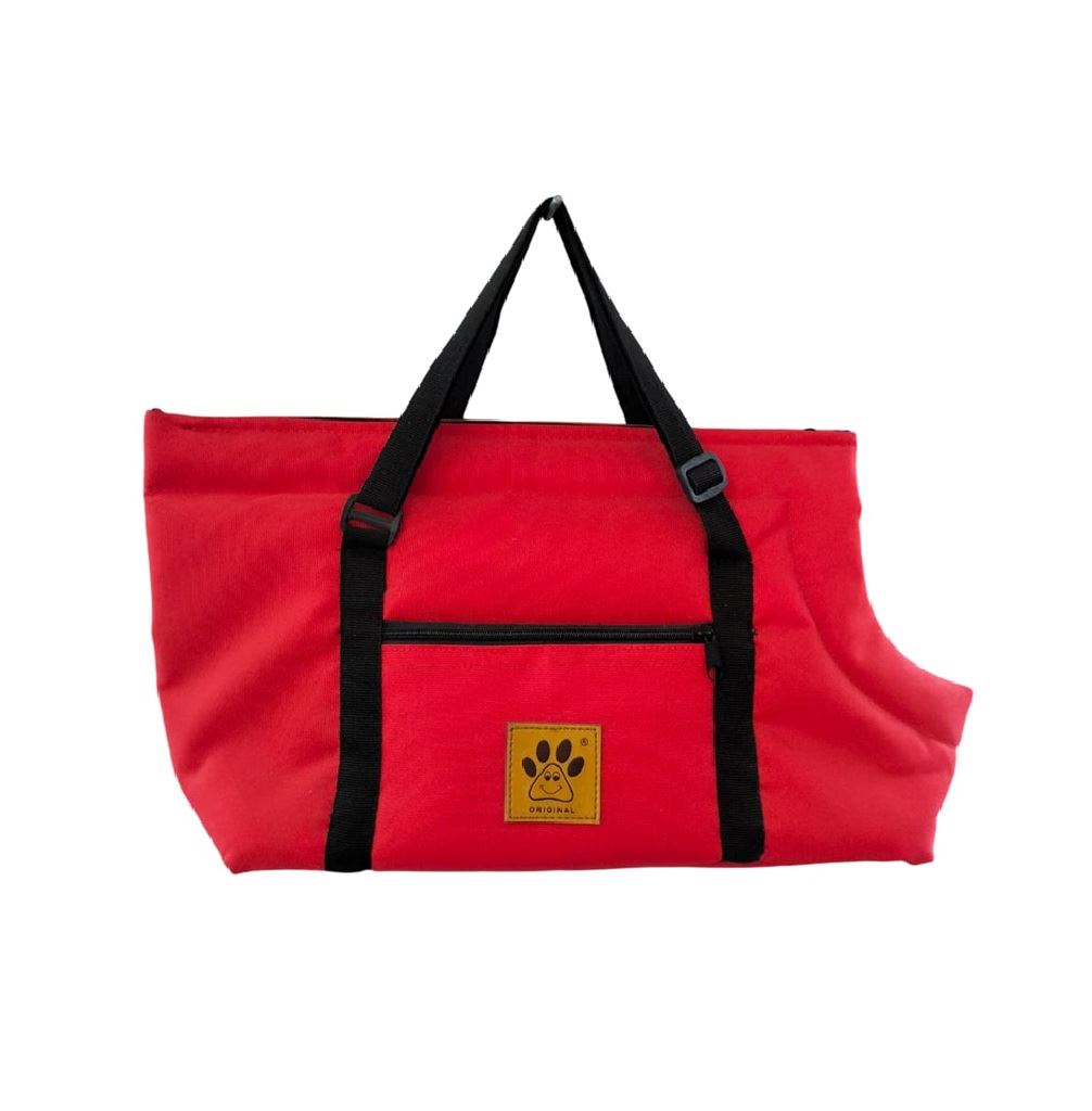 Cartera transportadora de mascotas perros rojo talla M