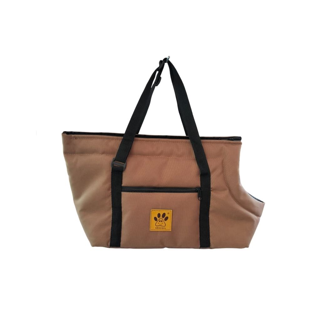 Cartera transportadora de mascotas perros marrón talla M