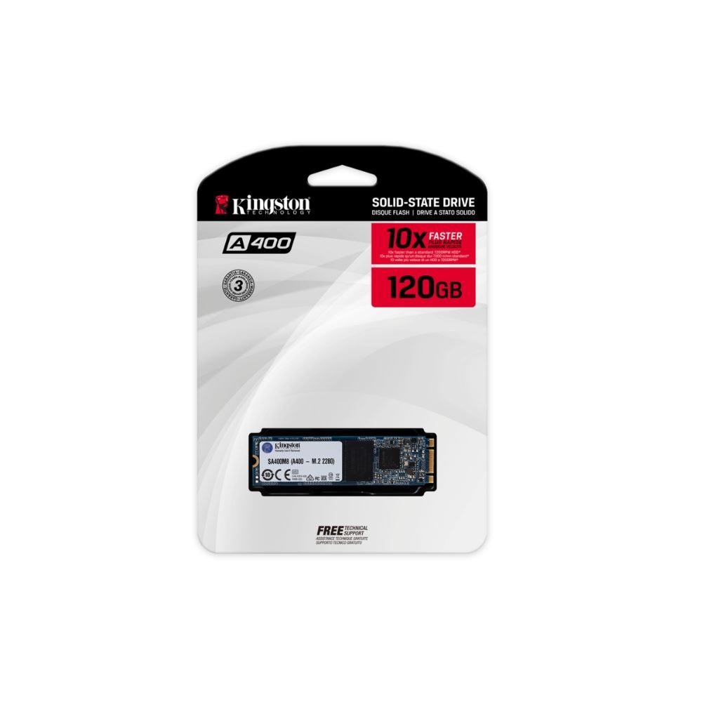 KINGSTON A400 - UNIDAD EN ESTADO SÓLIDO - 120 GB / INTERNO / M.2 2280 / SATA 6GB/S