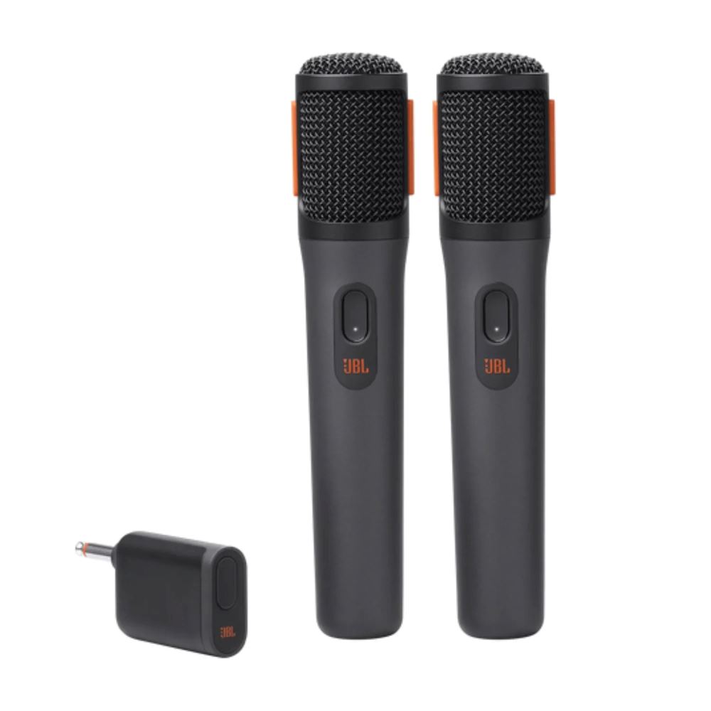 Pack de 2 Micrófonos Inalámbricos JBL PartyBox Wireless Mic con Hasta 20 Horas de Batería