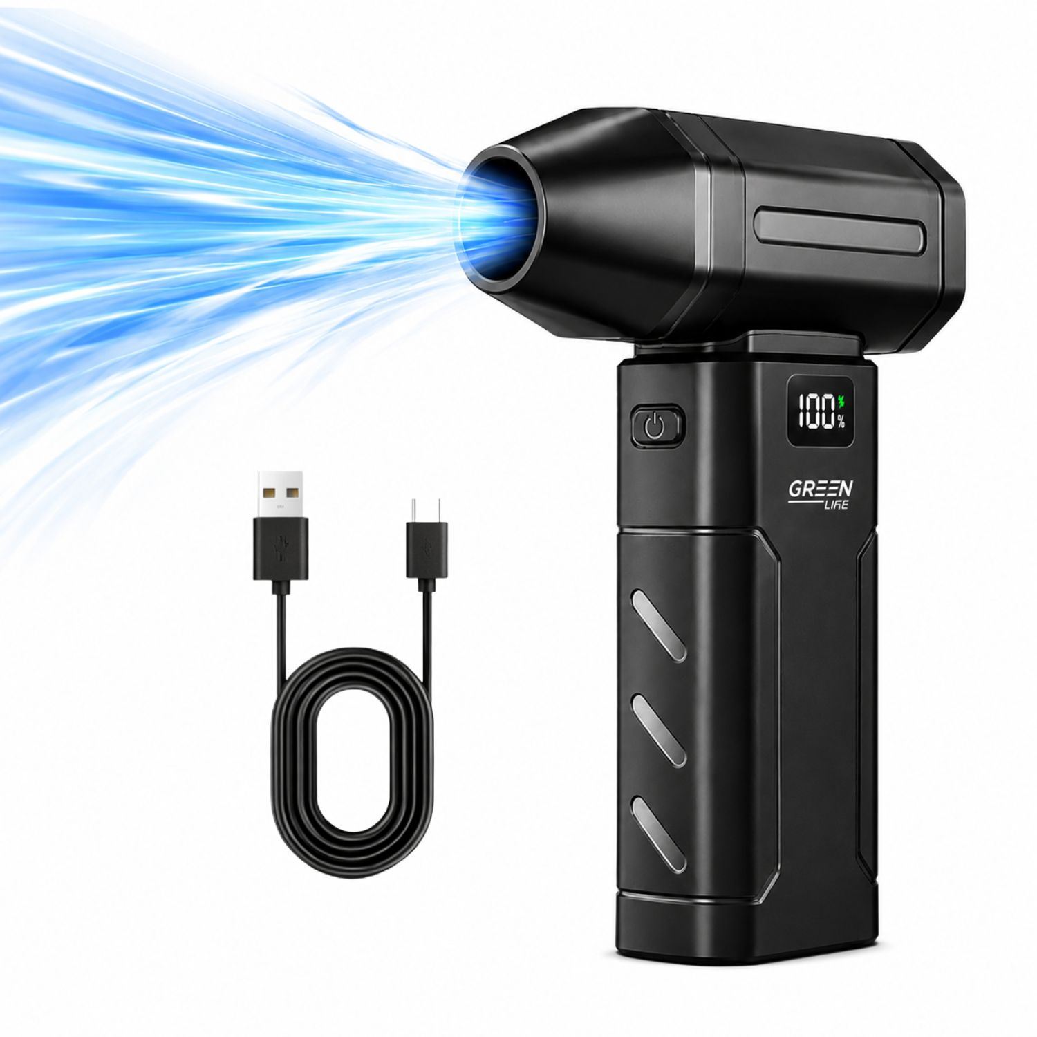 Soplador de Aire Turbo Recargable 6000mAh Para Auto PC Hogar Electrónicos Portátil 90000RPM