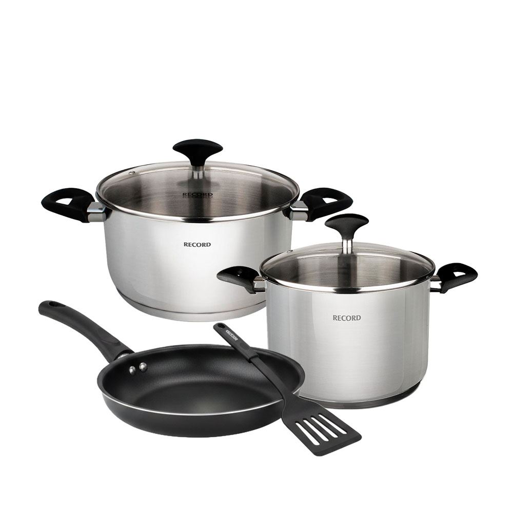 Set de Ollas Gia Plus 26 + Gia Plus 24 + Sartén Estrella 22