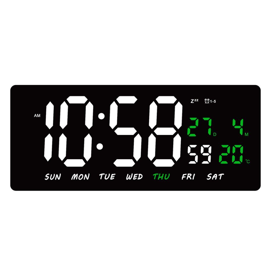 Reloj Digital LED 36cm con Calendario Temperatura y Alarma JH3604